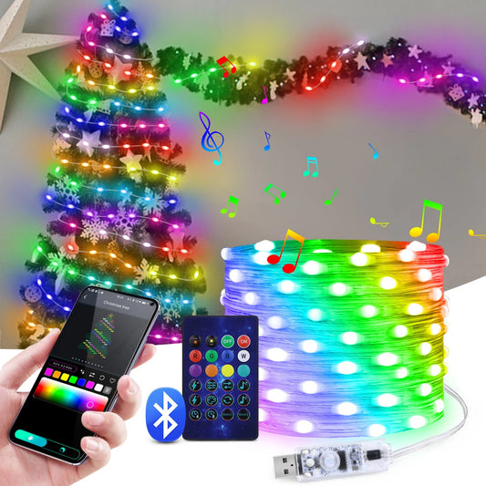 LED Light String Colorful Intelligent USB Bluetooth Waterproof Set