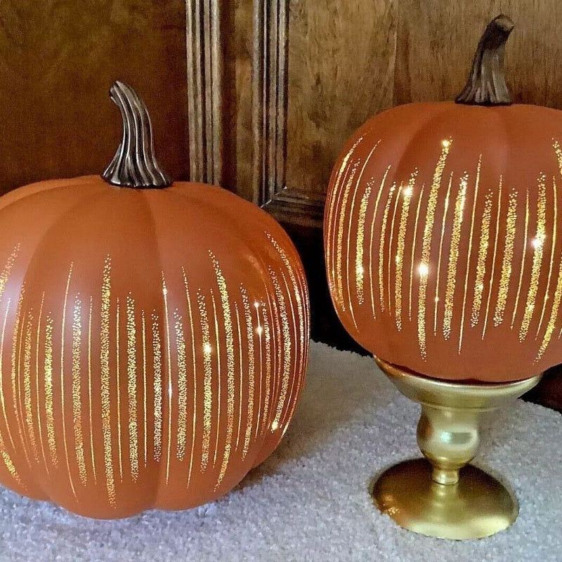 Starry Night Glass Halloween Pumpkin Decoration