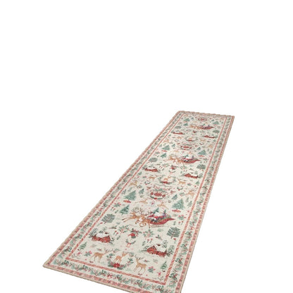 Christmas Crystal Velvet Corridor Strip Wear-resistant Dustproof Bedside Carpet
