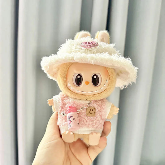 Halloween Doll Clothes Set – 3pcs Plush Outfits for 17cm Dolls | Pumpkin Costume, Witch Hat, Christmas & Holiday Accessories