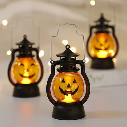 Halloween Oil Lamp Portable Pumpkin Lantern Skull Decoration